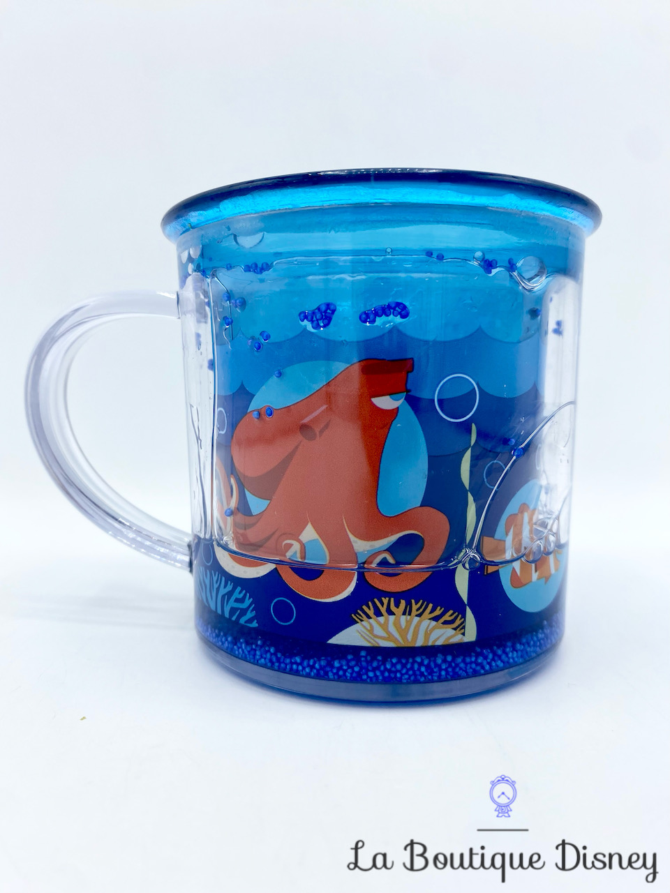 tasse-plastique-le-monde-de-némo-disney-store-eau-paillettes-mug-hank-dory-bleu-3