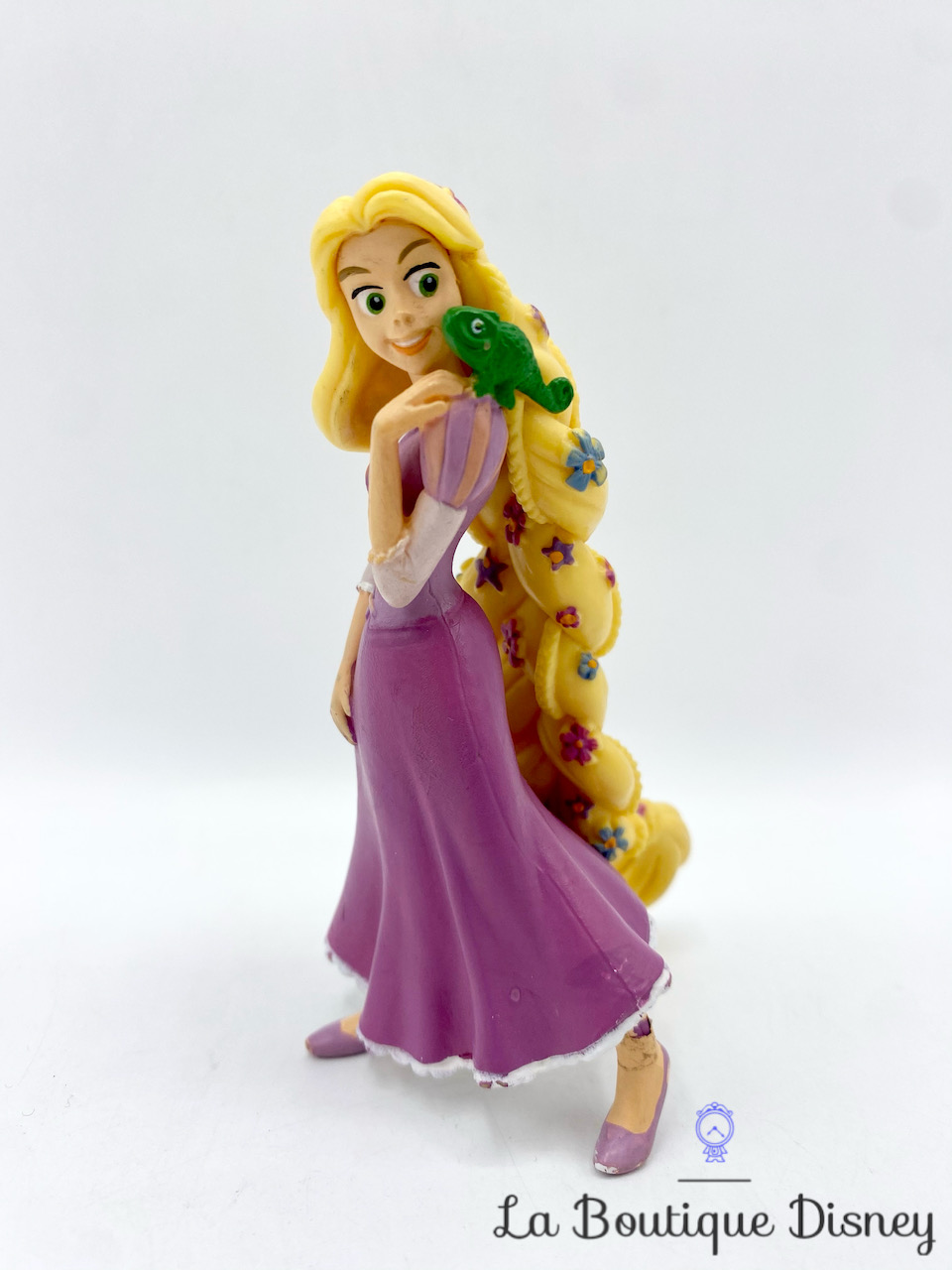 Figurine Raiponce Pascal Disney Bullyland princesse cheveux longs fleurs 11 cm