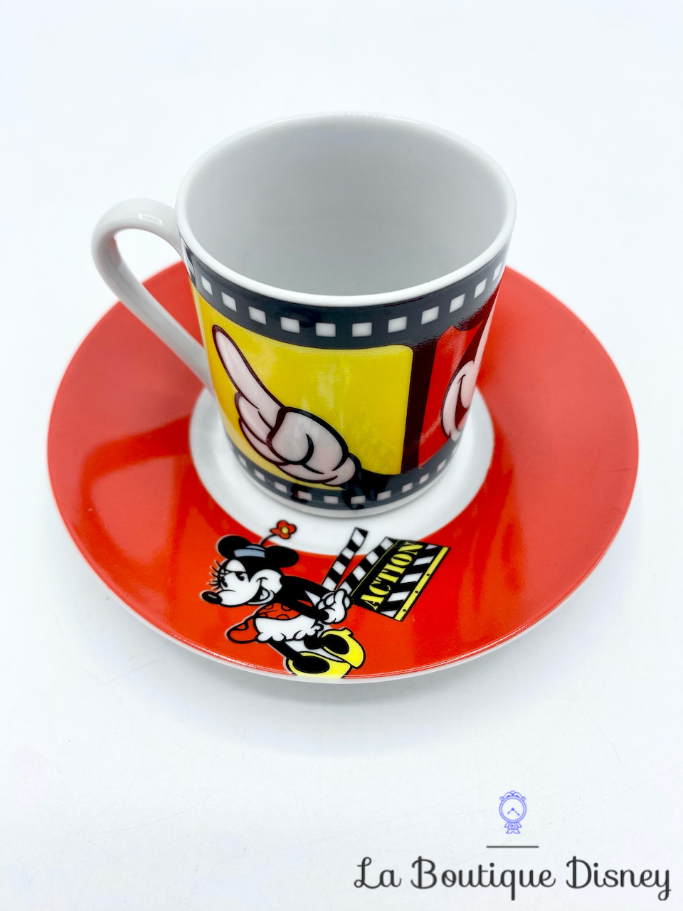 Tasse Expresso Soucoupe Mickey Minnie Action Disney EMA mug multicolore cinéma