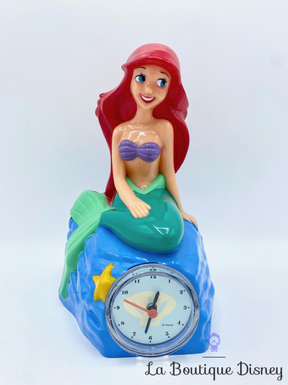 Tirelire Horloge Ariel La Petite Sirène Disney Hong Kong réveil RARE