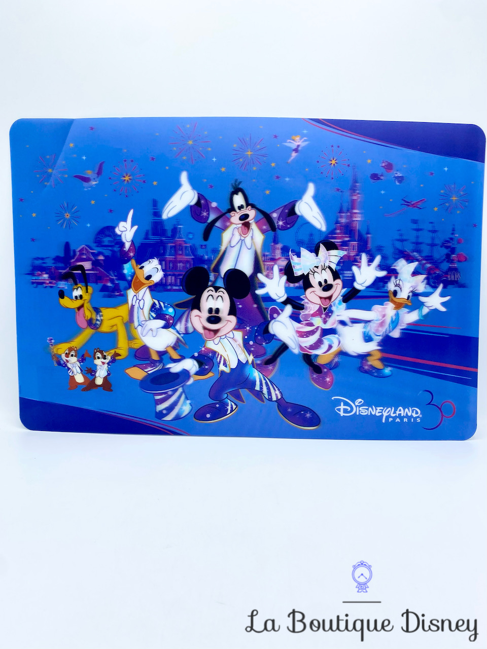 Set de table Mickey et ses amis 30 ème anniversaire Disneyland Paris 30 ans Disney bleu holographique