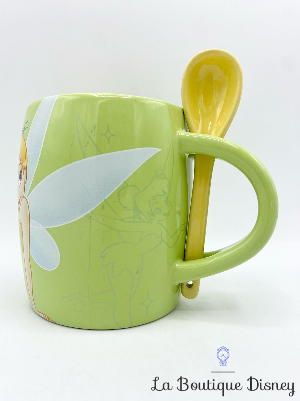 tasse-fée-clochette-cuillère-disneyland-mug-disney-vert-jaune-2