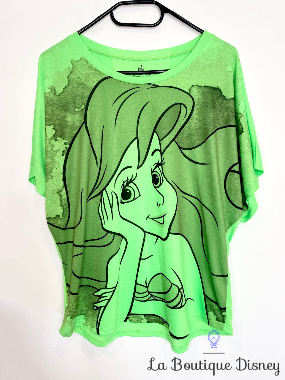 Tee shirt Ariel La Petite Sirène Disney Parks taille XL vert fluo