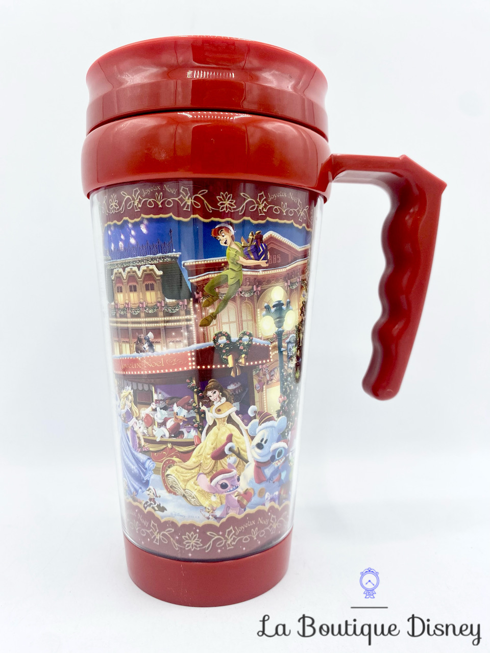 Thermos Joyeux Noël Mickey Minnie Disneyland Paris mug voyage Disney sapin rouge