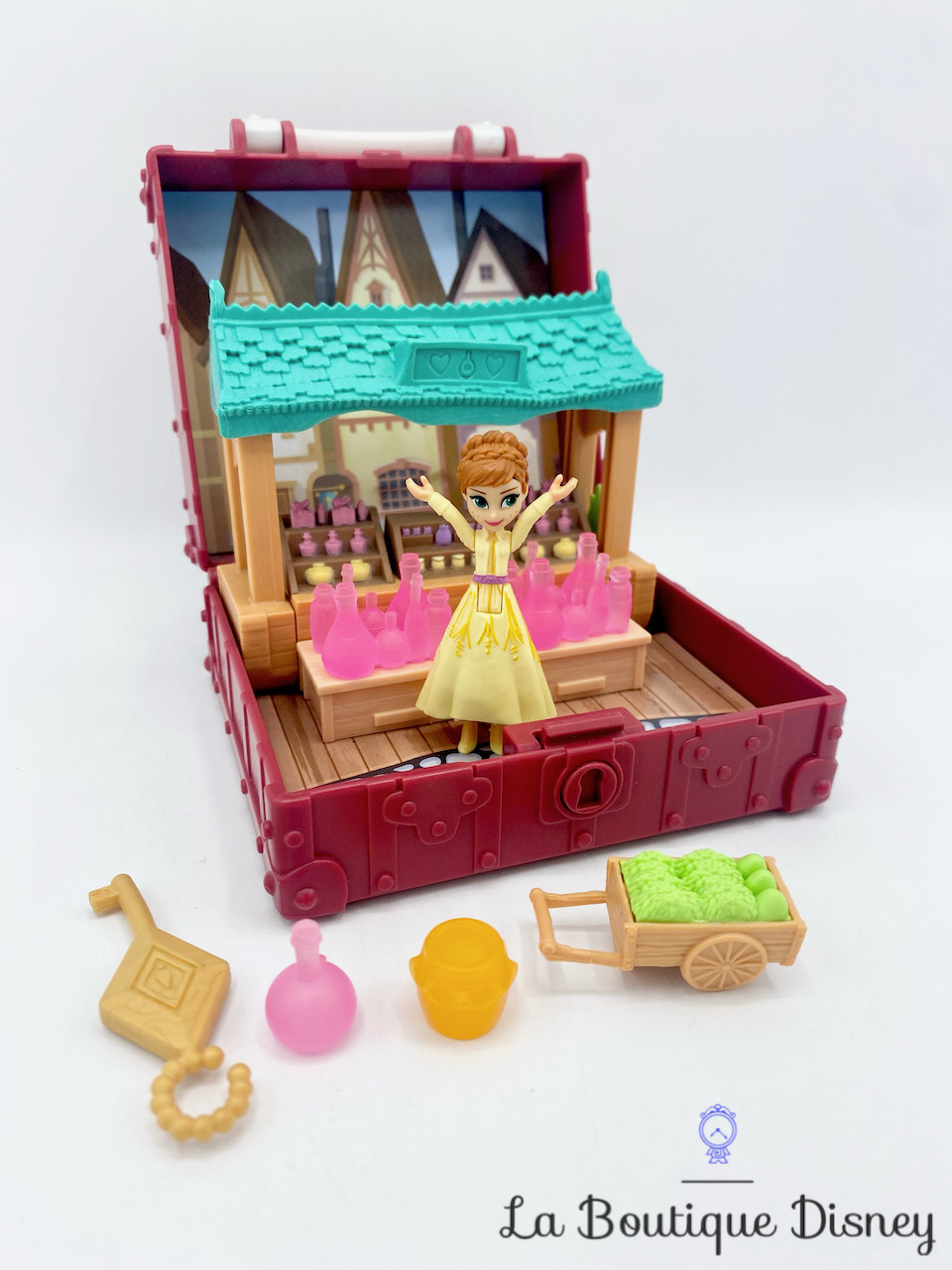 Ensemble de jeu Figurine Mini Coffret Village Anna Pop Adventures Disney Hasbro La reine des Neiges 2 valise