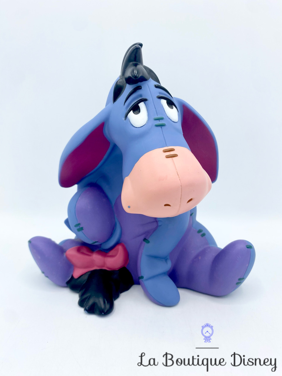 Tirelire Bourriquet Disney Bully Winnie l\'ourson âne bleu plastique 17 cm