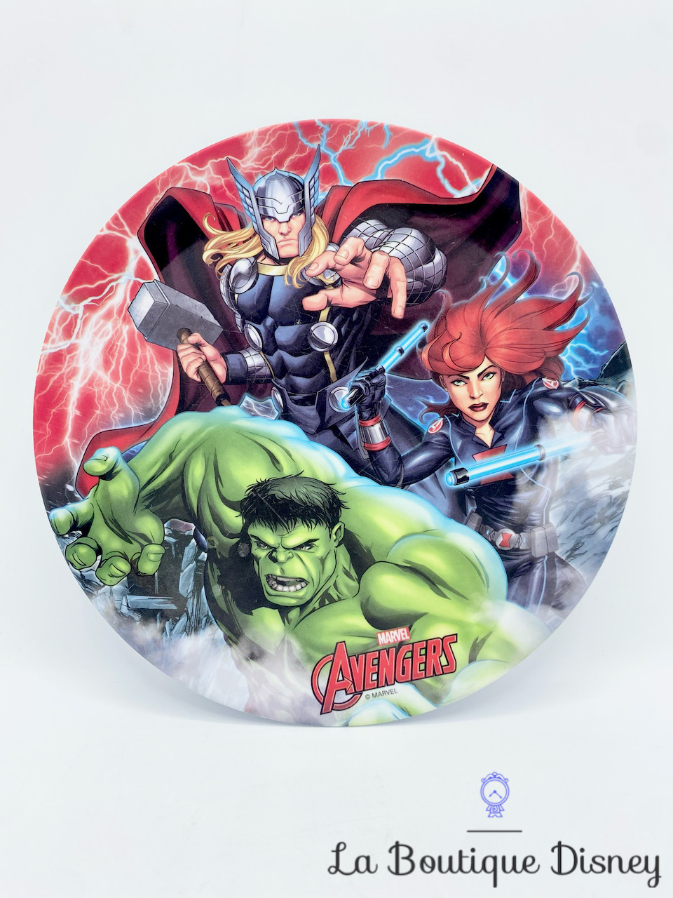 Assiette Avengers Hulk Thor Black Widow Marvel Trudeau plastique