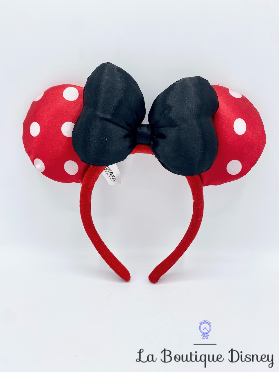 Serre tête Oreilles Minnie Mouse Disneyland Paris Disney Ears rouge pois classique noeud noir