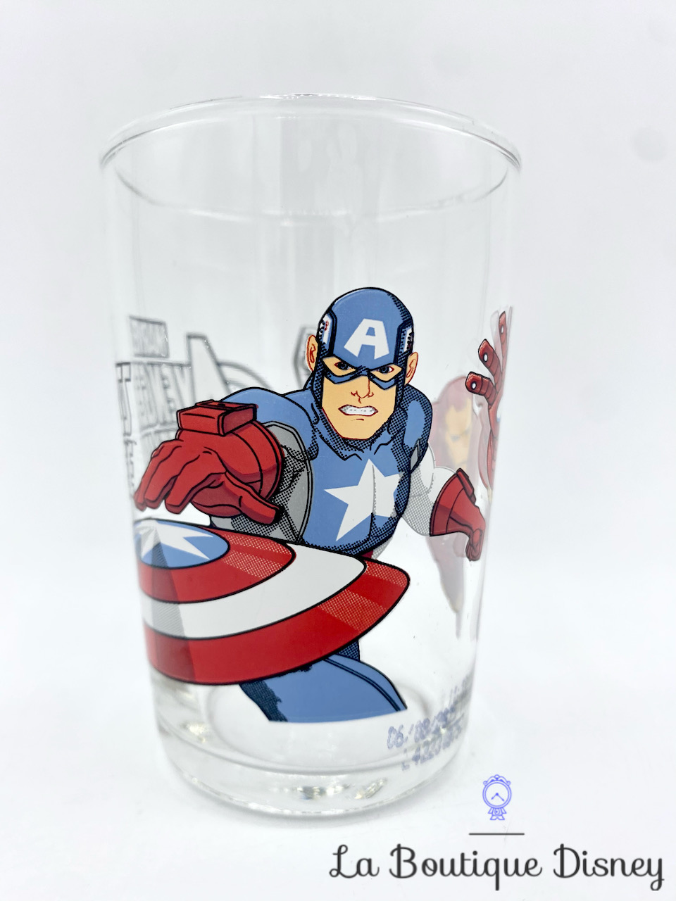 Verre Amora Avengers Assemble Marvel Captain America Iron Man moutarde