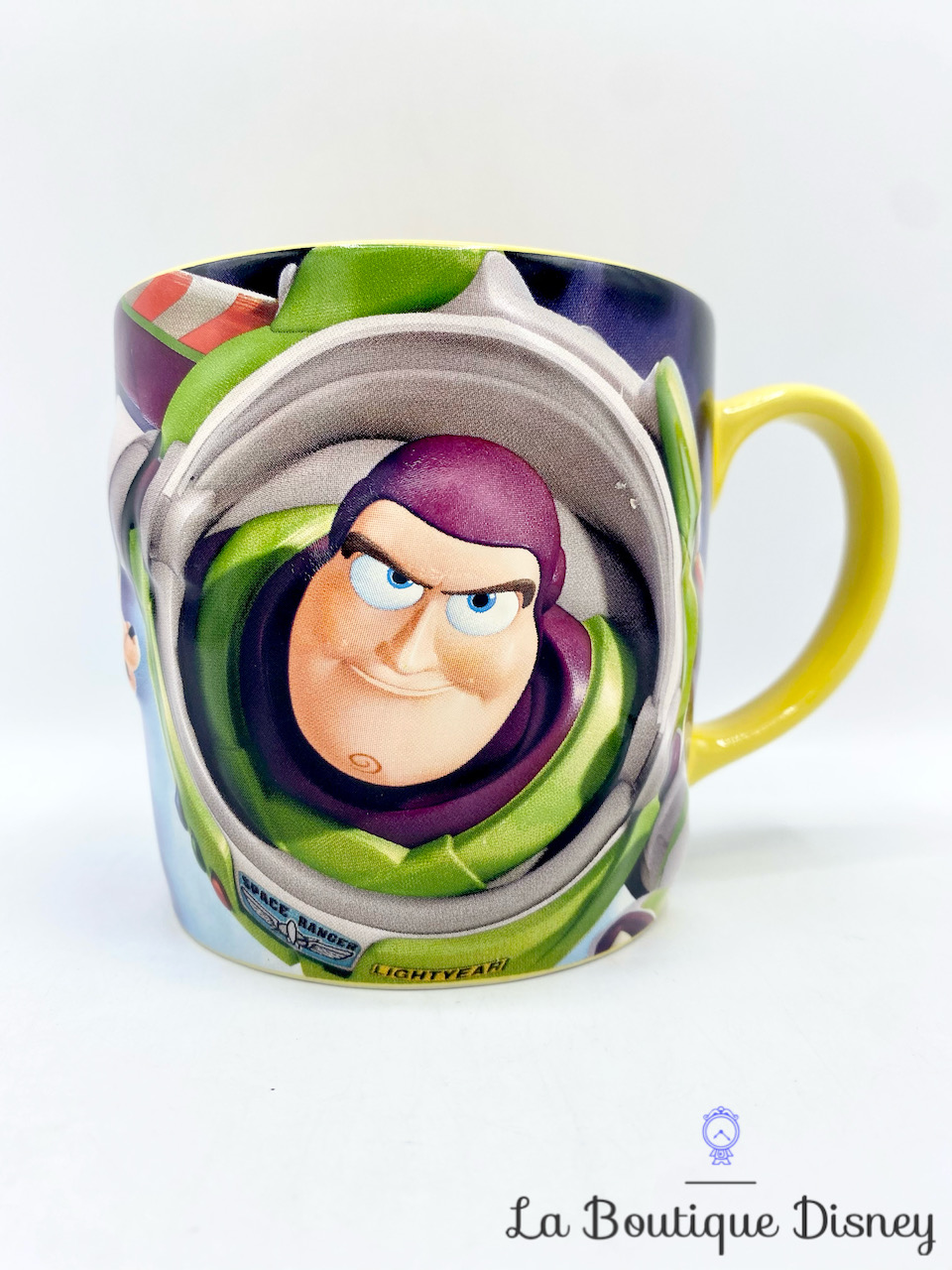 Tasse Buzz l\'Éclair Not Just a Toy Disney Store mug jaune Toy Story Space Ranger