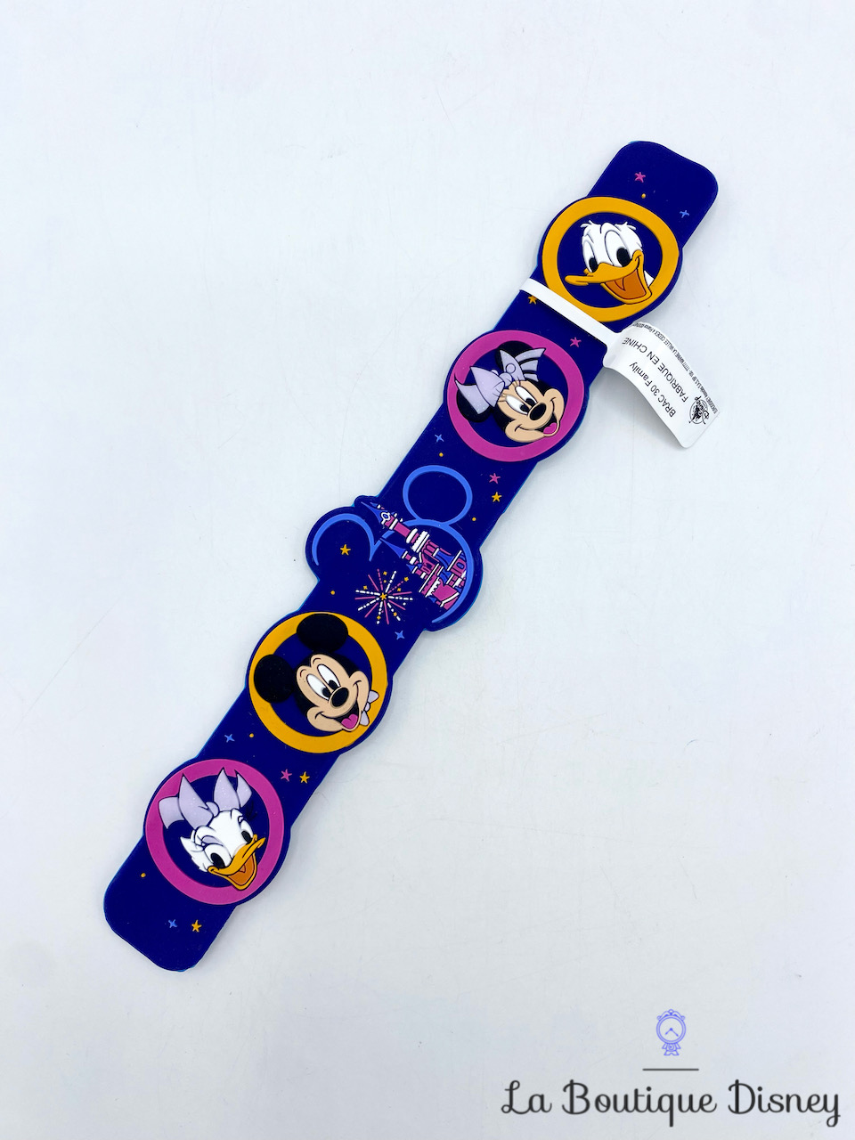Bracelet clap 30 ème anniversaire Disneyland Paris 30 ans Disney bleu Mickey et ses amis