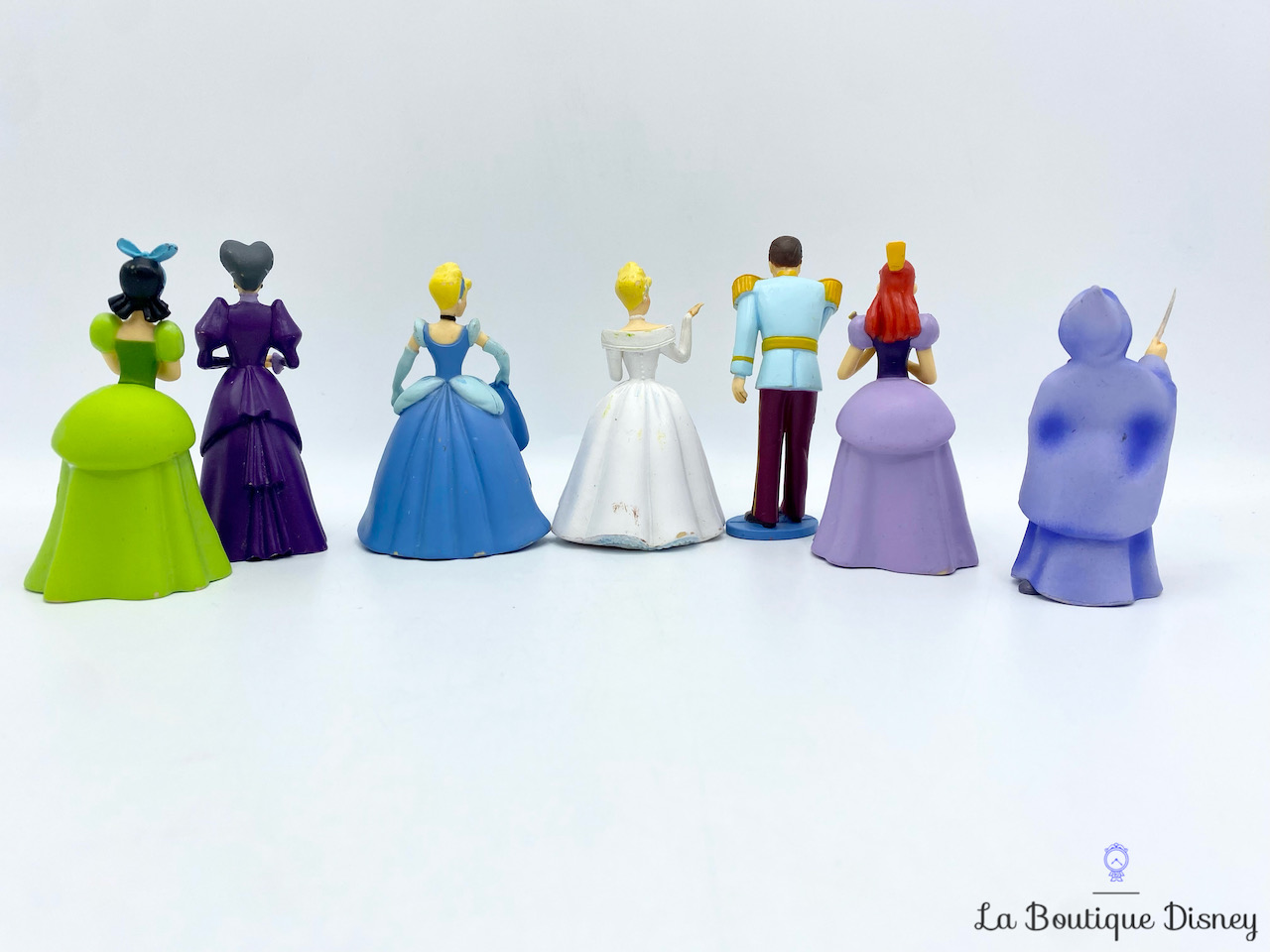 Figurines-Set-Cendrillon-Playset-Disney-Store-Marraine-Anastasie-Javotte-Prince-Madame-Trémaine