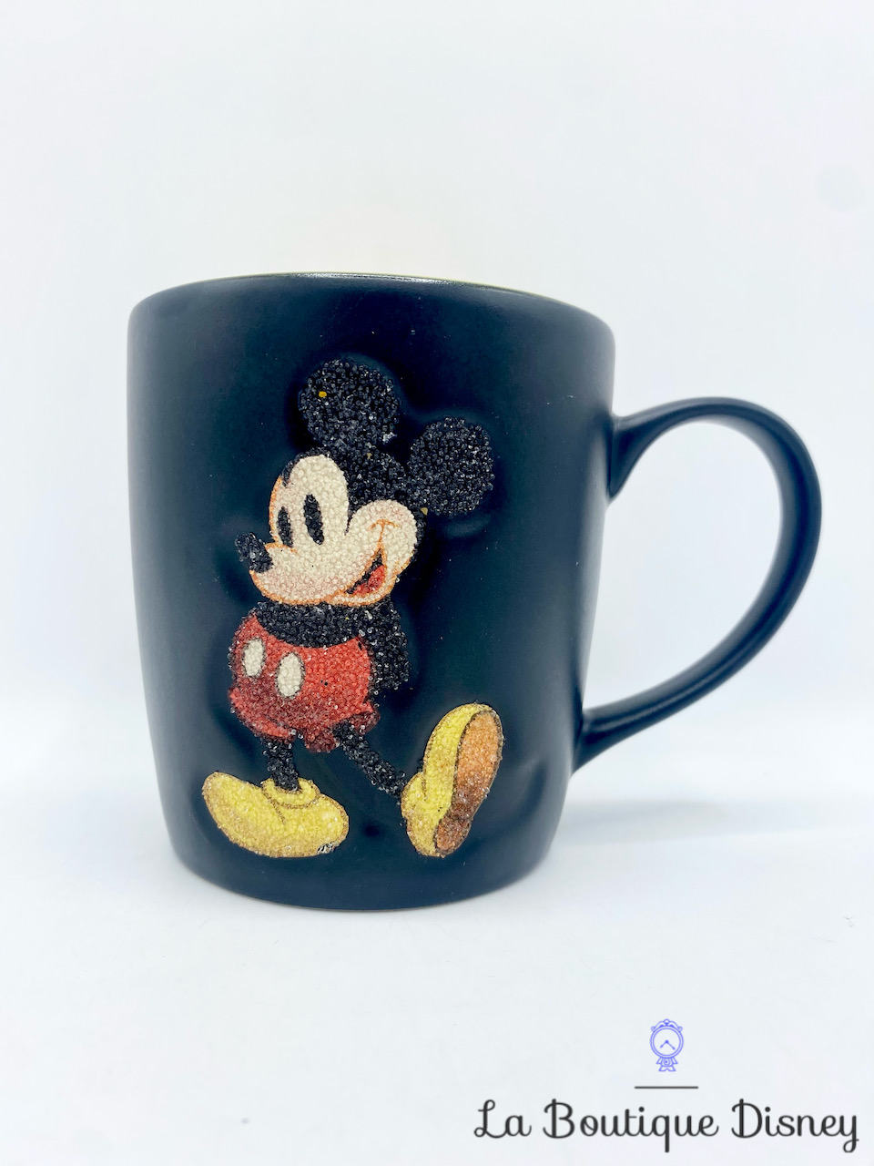 Tasse Mickey Mouse Disneyland Paris mug Disney noir jaune paillettes