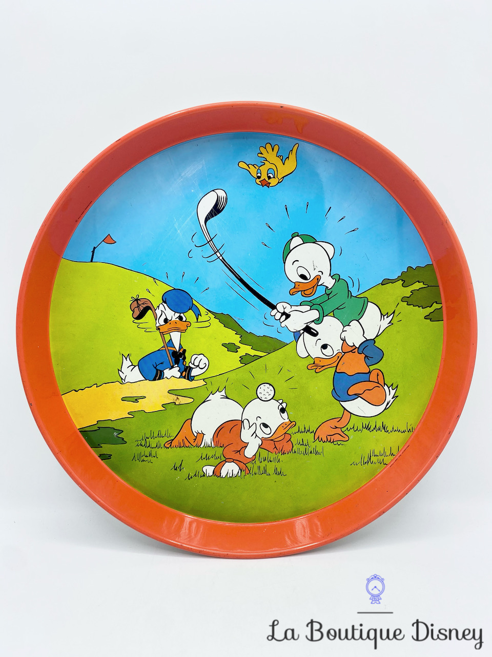 plateau-riri-fifi-loulou-donald-walt-disney-productions-vintage-rond-métal-3