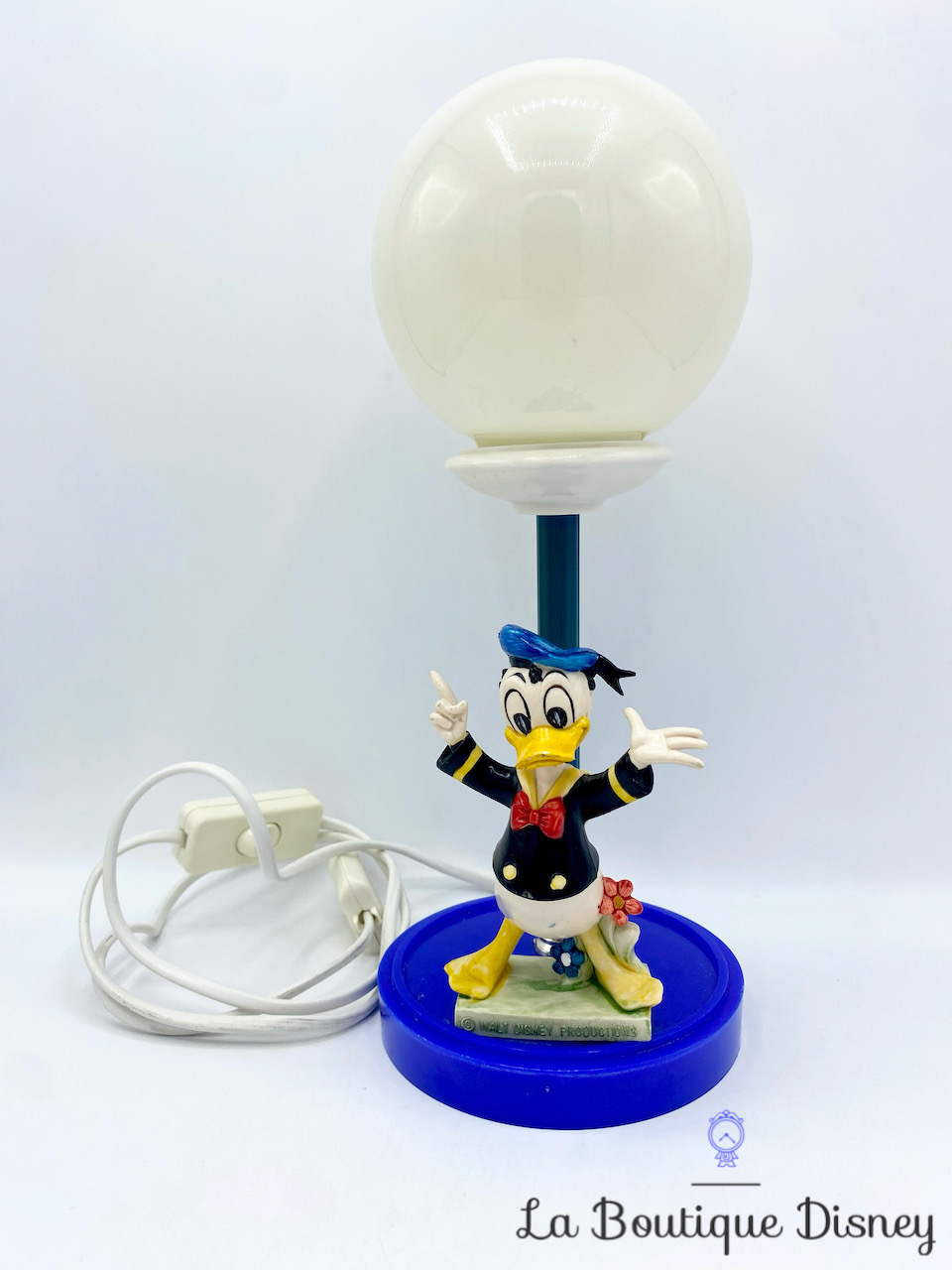 Lampe de chevet Donald Duck Walt Disney Productions bleu décoration vintage