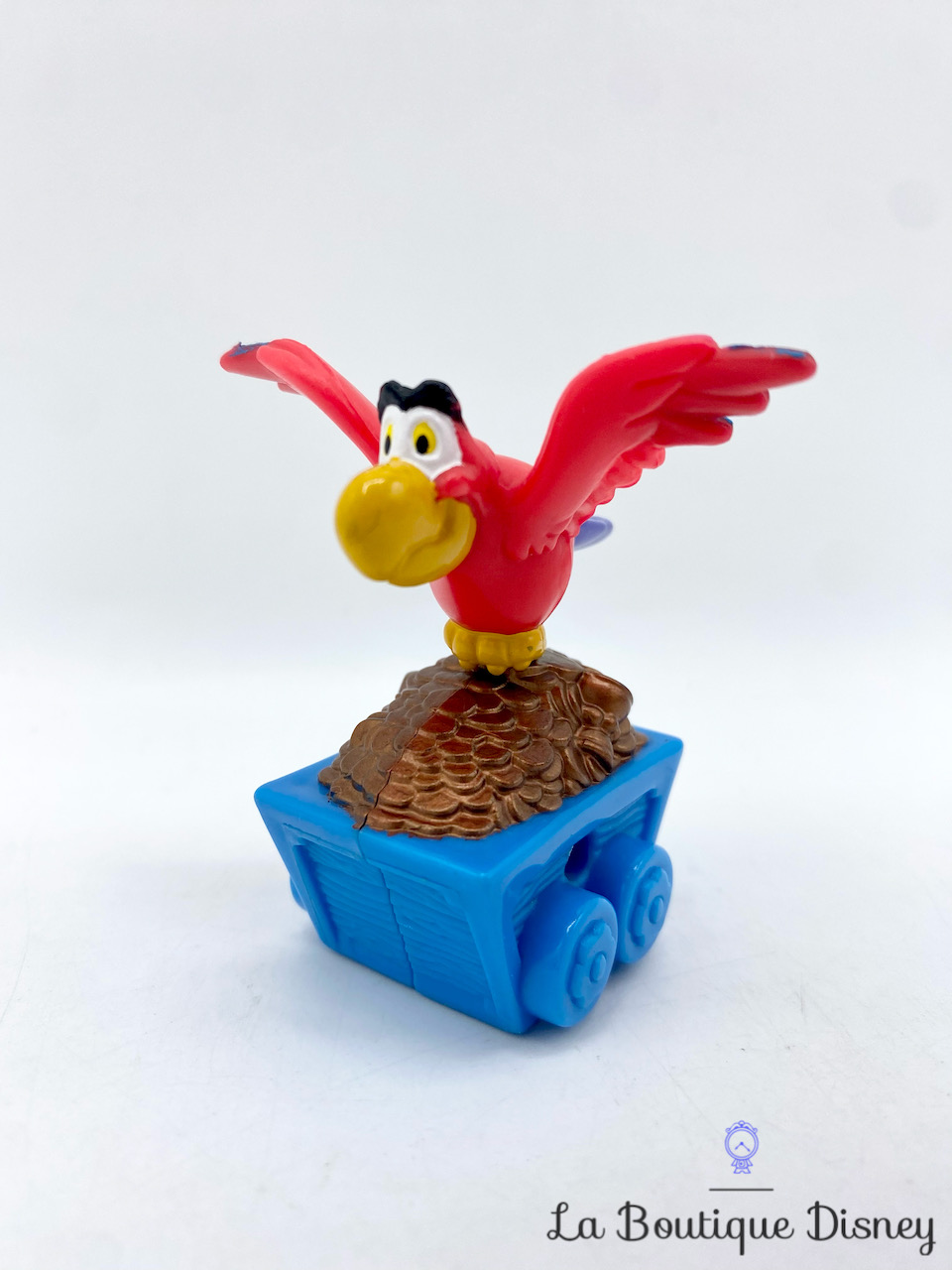 Figurine Iago Disney McDonald\'s 1997 plastique Aladdin perroquet coffre trésor