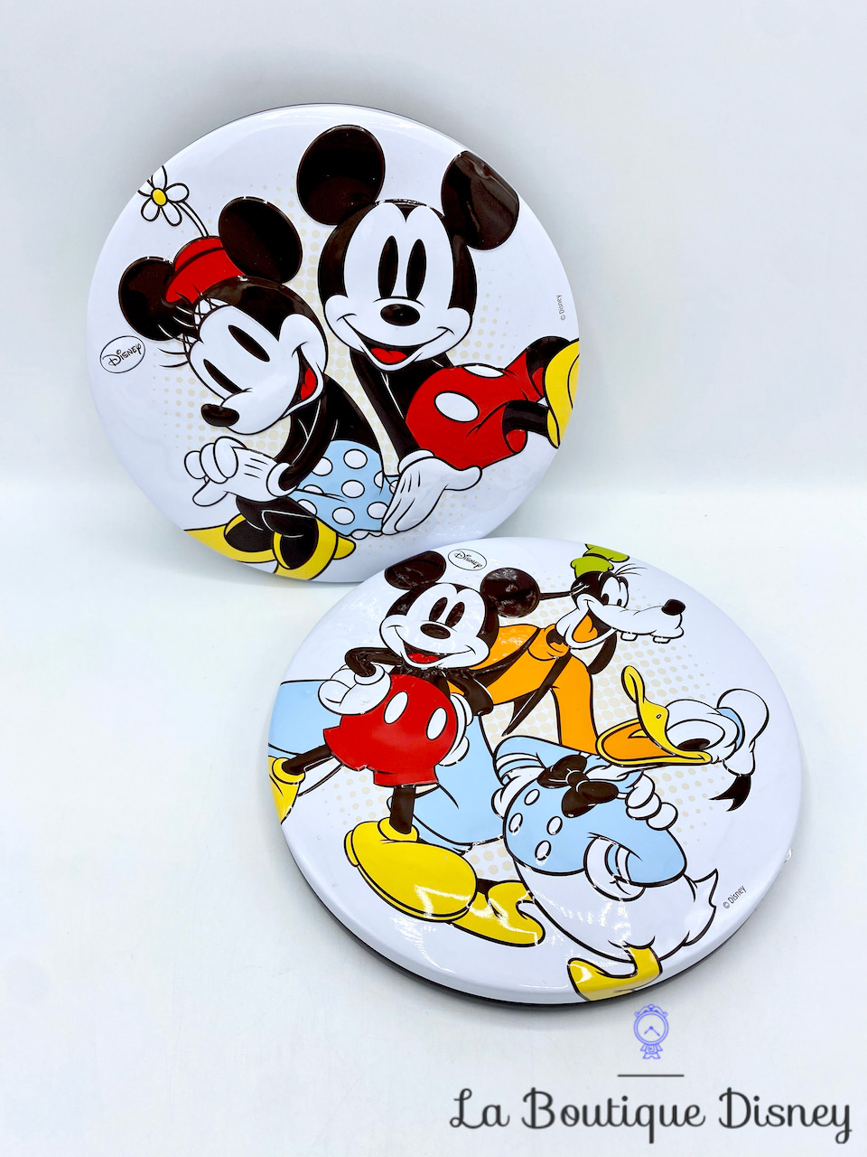 Ensemble Boites métal Mickey et ses amis Disney rond chocolats pralinés rétro vintage