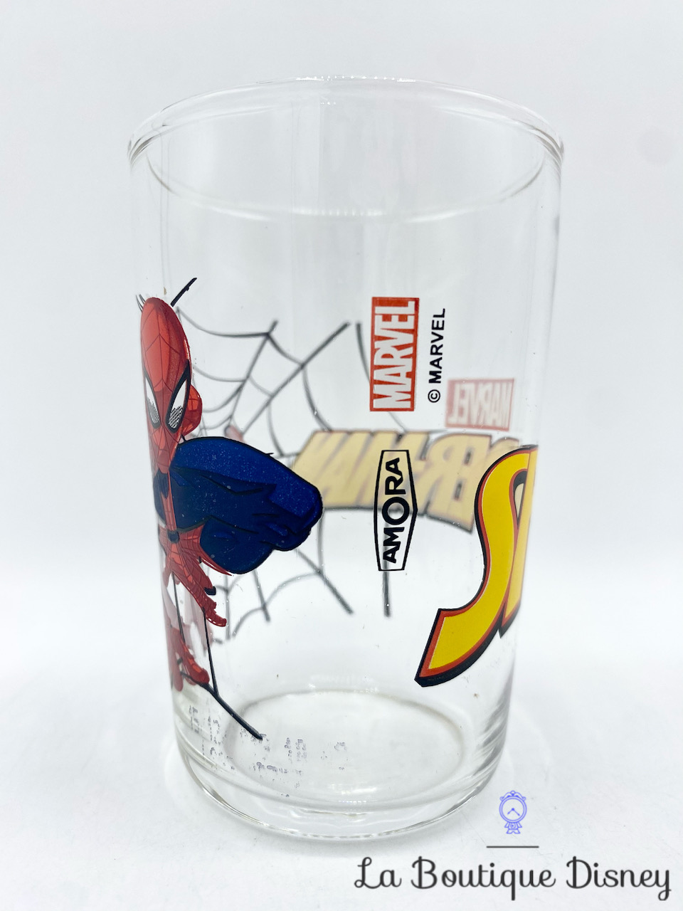 verre-amora-spider-man-disney-marvel-toile-araignée-moutarde-2