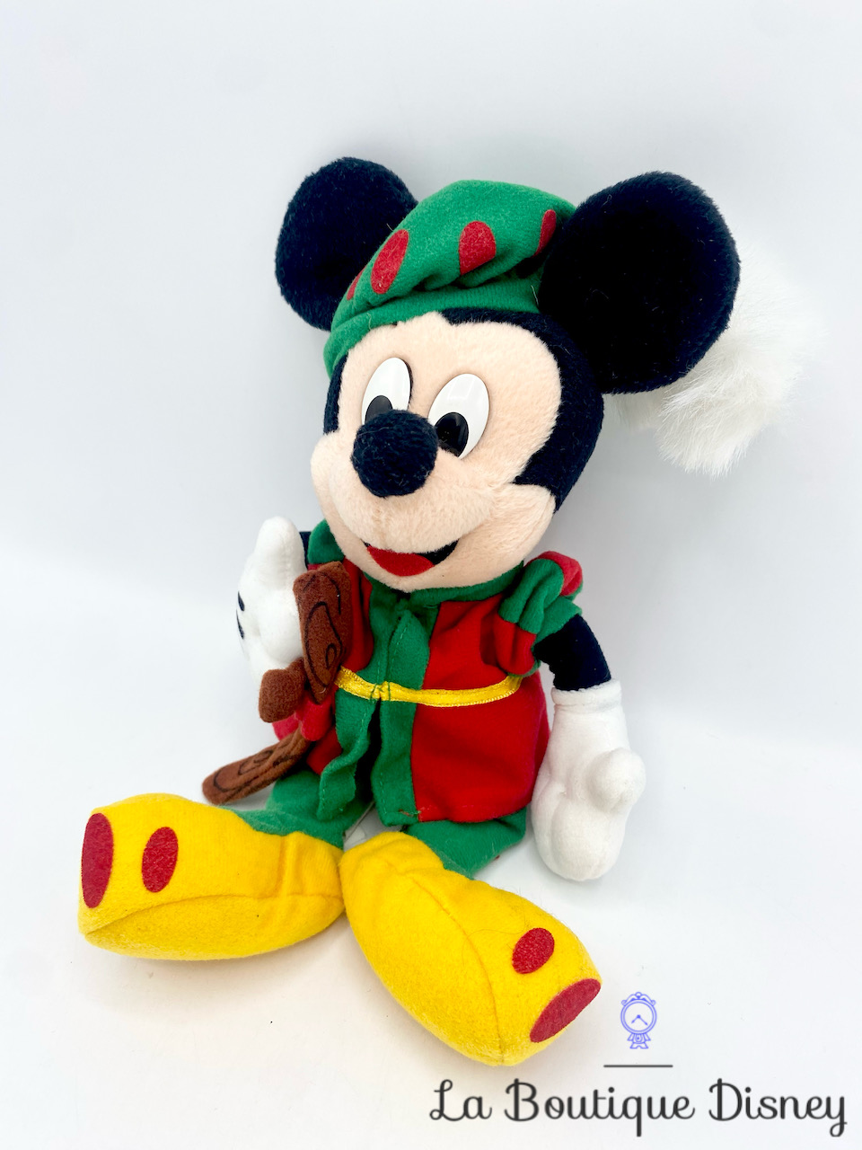 Peluche Mickey Mouse médiéval 5ème Anniversaire Disneyland Paris Disney vintage 26 cm