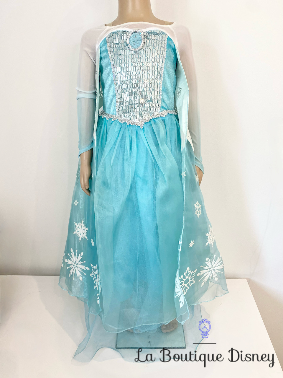 Déguisement Elsa La reine des neiges Disney Store taille 4 ans robe bleu cape strass
