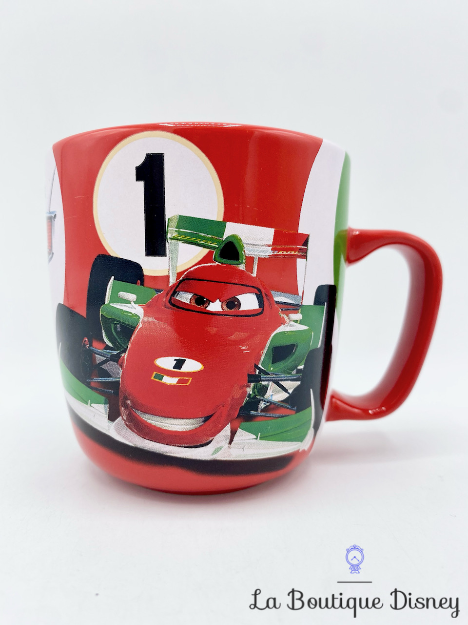 Tasse Francesco Bernoulli Cars 2 Disney Store mug WGP voiture italie