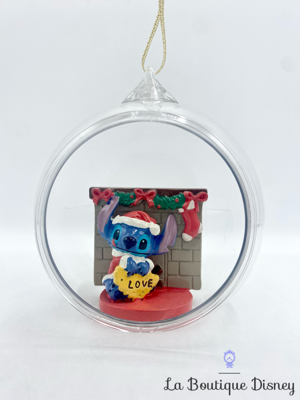 Boule Noël Stitch cheminée Disney Primark ornement suspension plastique