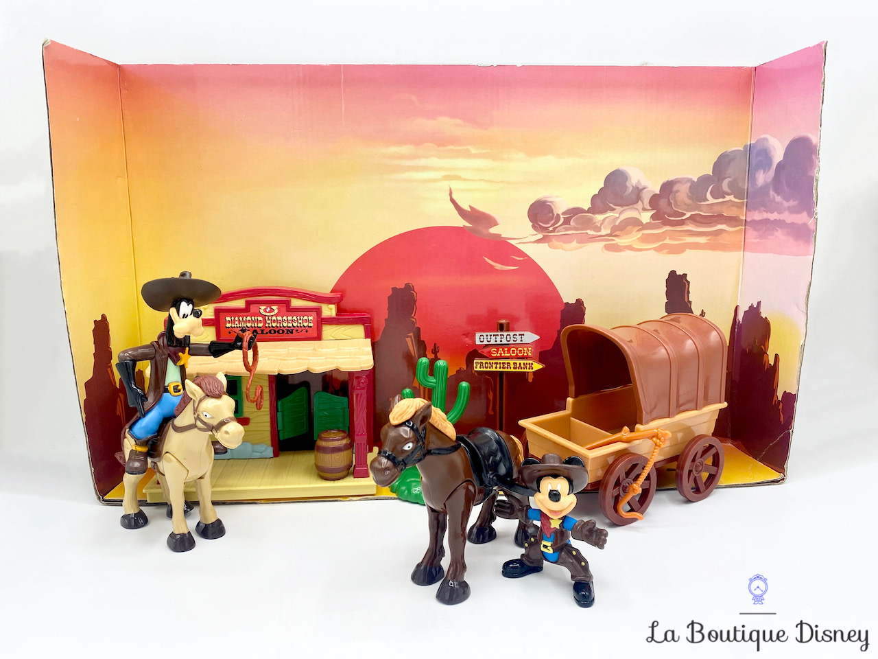 Figurines-Mickey-Western-Disneyland-Paris-Disney-Dingo-Cow-Boy-Far-West-ensemble-de-jeu