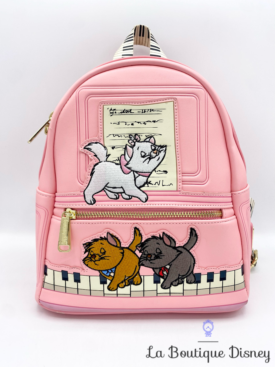 Sac à dos Loungefly Les Aristochats Piano Kitties Disney rose