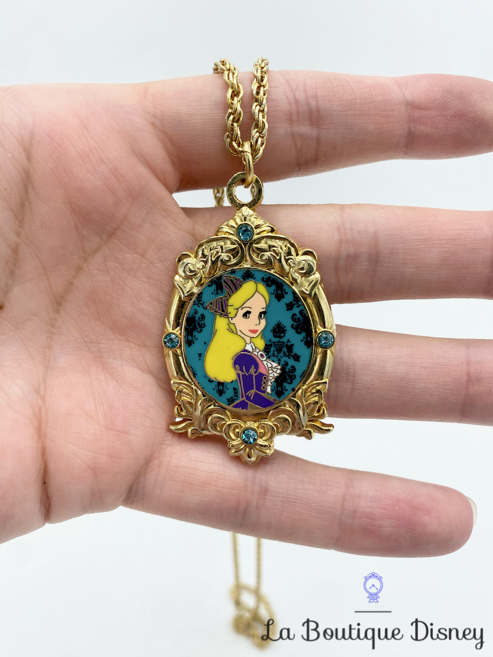 Médaillon Alice In Phantomland Édition limitée 604/700 Disneyland Paris Disney Pin Trading Event collier pendentif 2015 109329