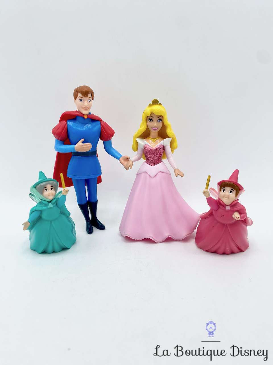 Figurines Playset La Belle au bois dormant Disney Mattel Aurore Prince Philippe Fées Flora Paquerette