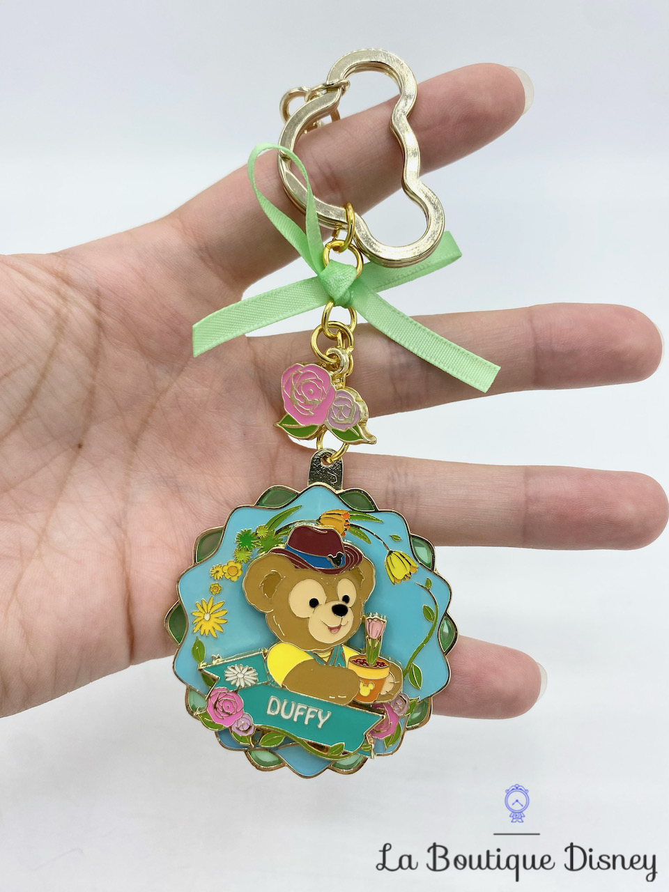 Porte clés Duffy Hong Kong Disneyland 2016 Disney métal fleur Spring