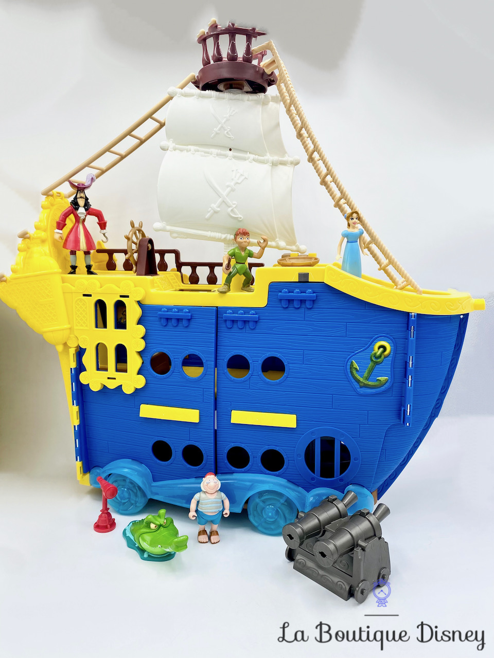 Jouet Figurines Bateau Peter Pan Disneyland Disney Mattel Ensemble de jeu Crochet Wendy Crocodile Mouche