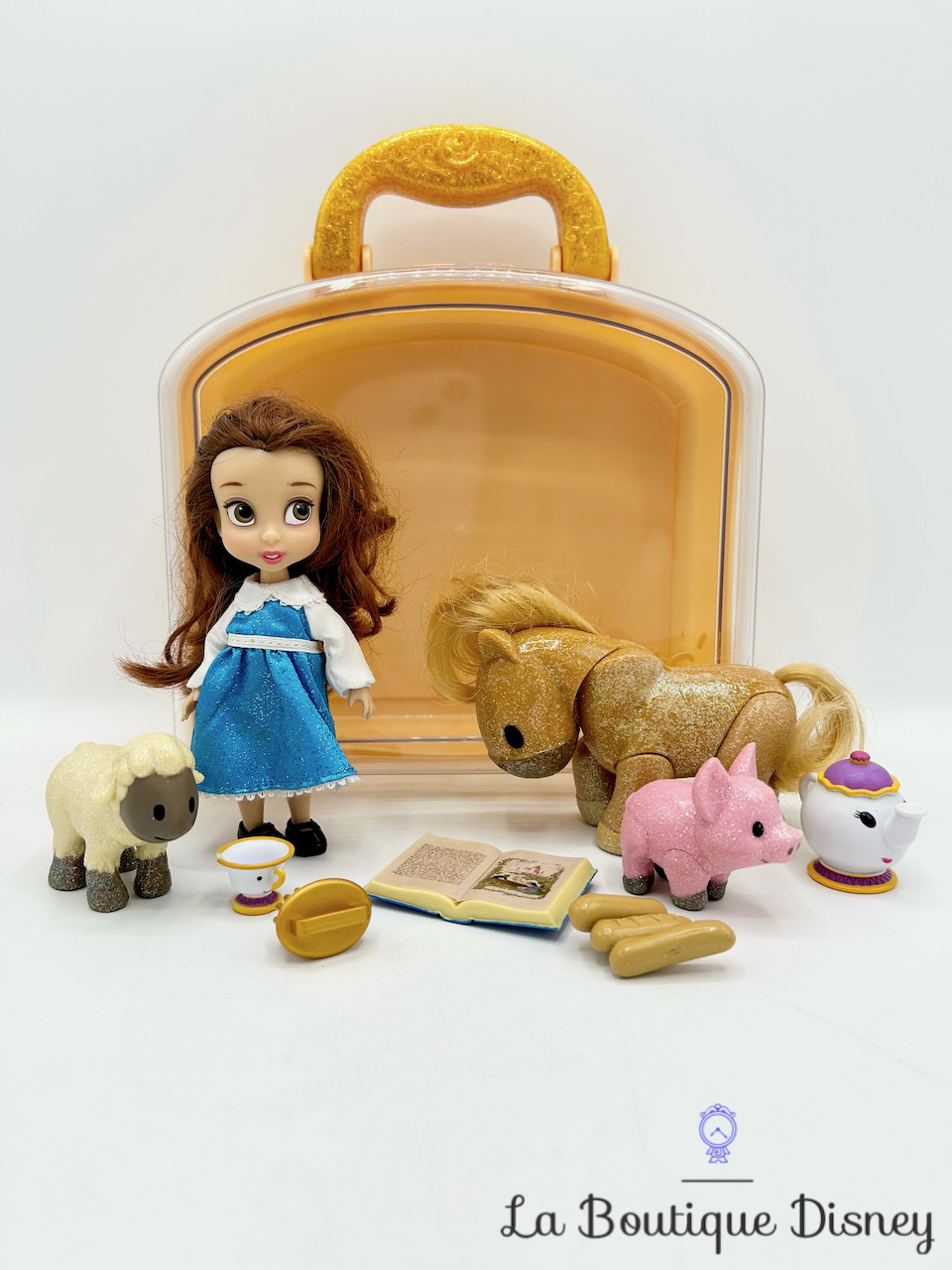 Ensemble de jeu Coffret Mini Poupée La belle et la bête Animators Collection Disney Store valise