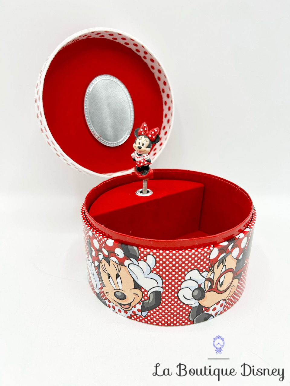 Boite à musique Minnie Mouse noeud Disneyland Paris 2018 Disney rouge pois bijoux musicale