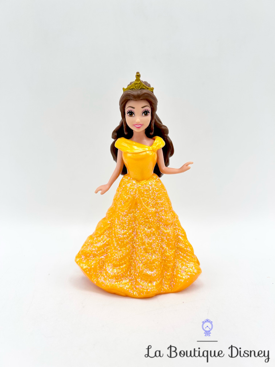 Figurine Magiclip Belle La belle et la bête Disney Mattel polly clip robe jaune