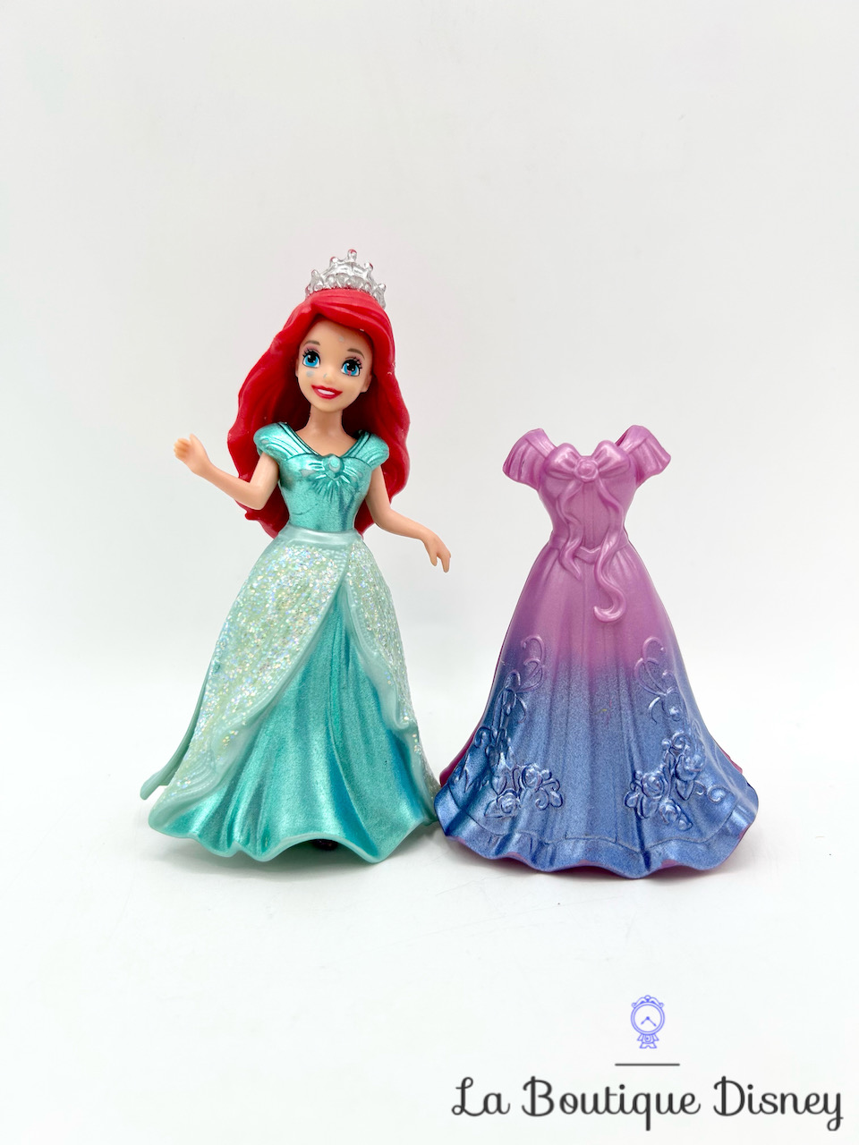 Figurine Magiclip Ariel La petite sirène Disney Mattel polly clip robe vert violet