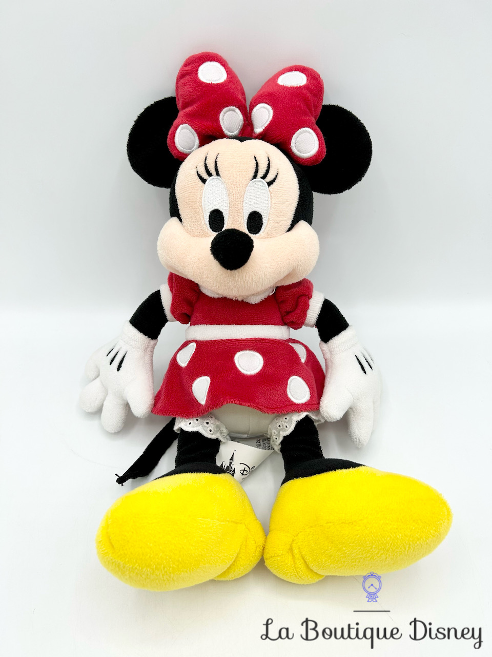 Peluche Minnie Mouse Classique Disney Parks 2016 Disneyland robe rouge pois 32 cm