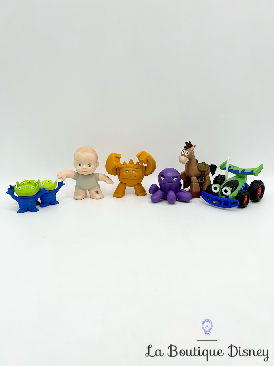 Figurines Toy Story 3 Disney Pixar Mattel méchants Aliens Big Baby Flex Tchac Pile Poil Karting