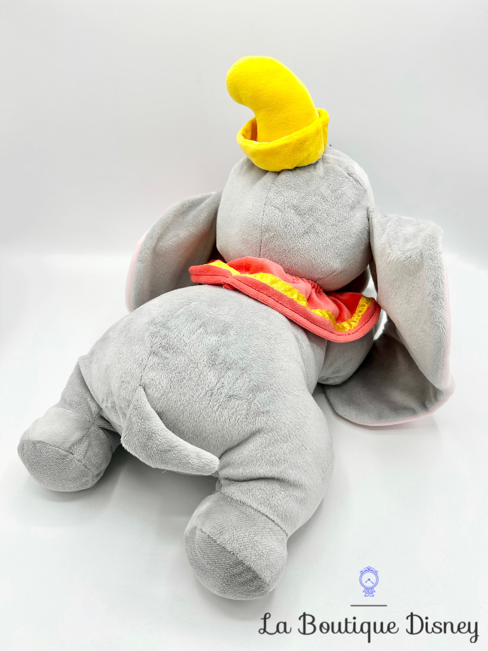 Peluche Doudou Dumbo Disney éléphant gris blanc carré