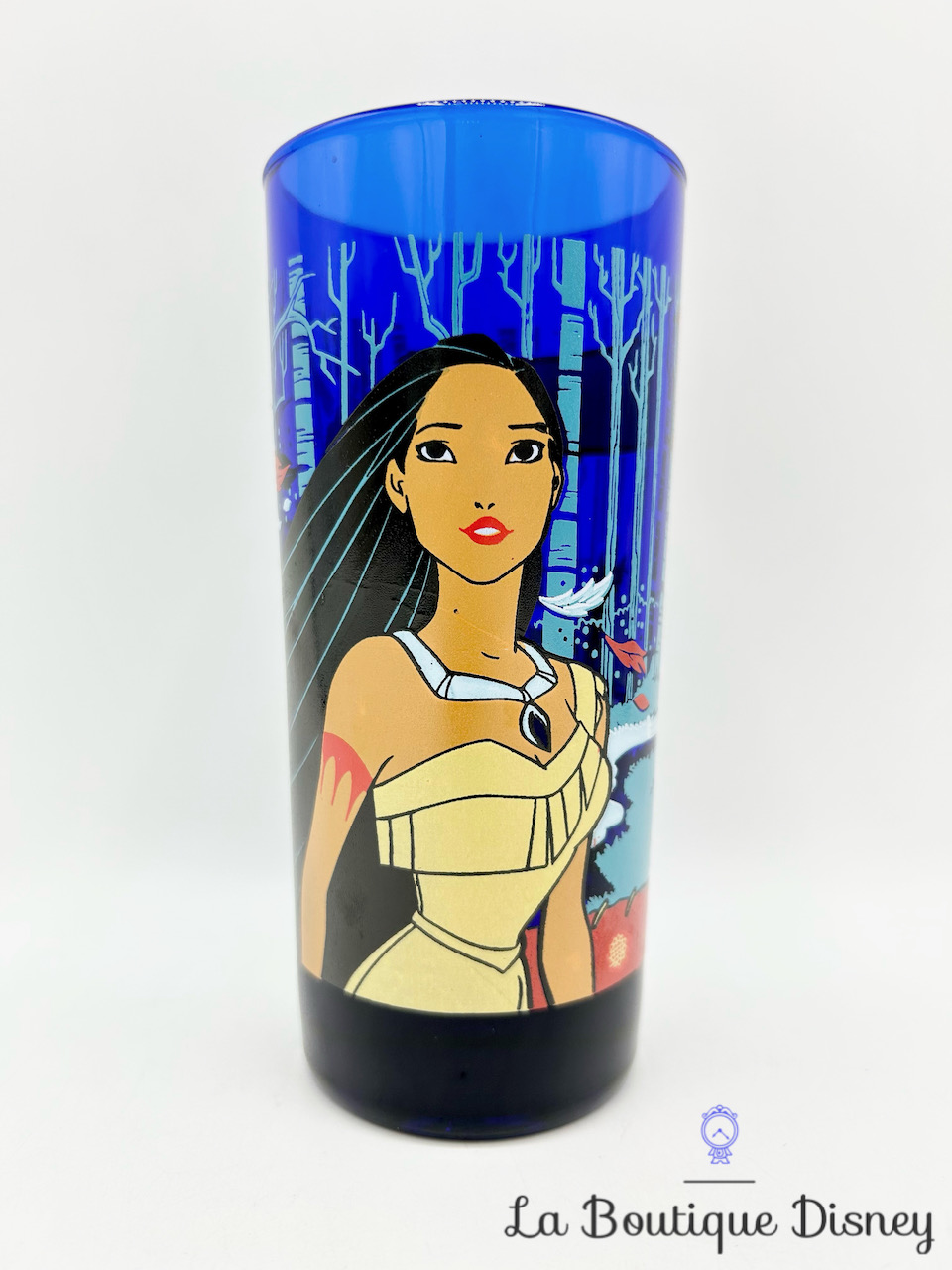 Verre Pocahontas Disney vintage bleu Meeko