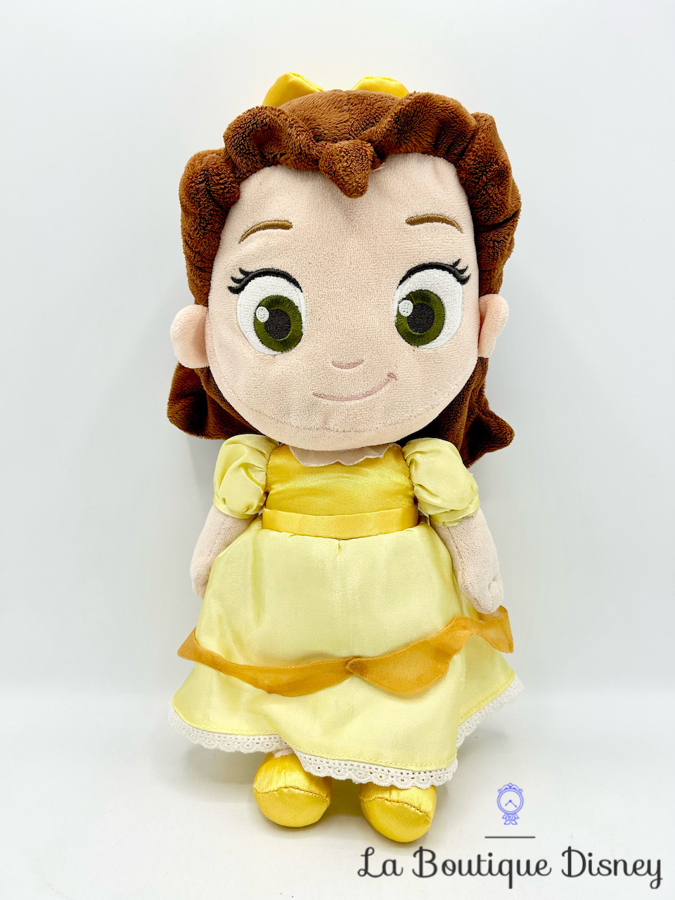 Peluche Belle La Belle et la Bête Disney Store princesse petite fille enfant jaune 32 cm