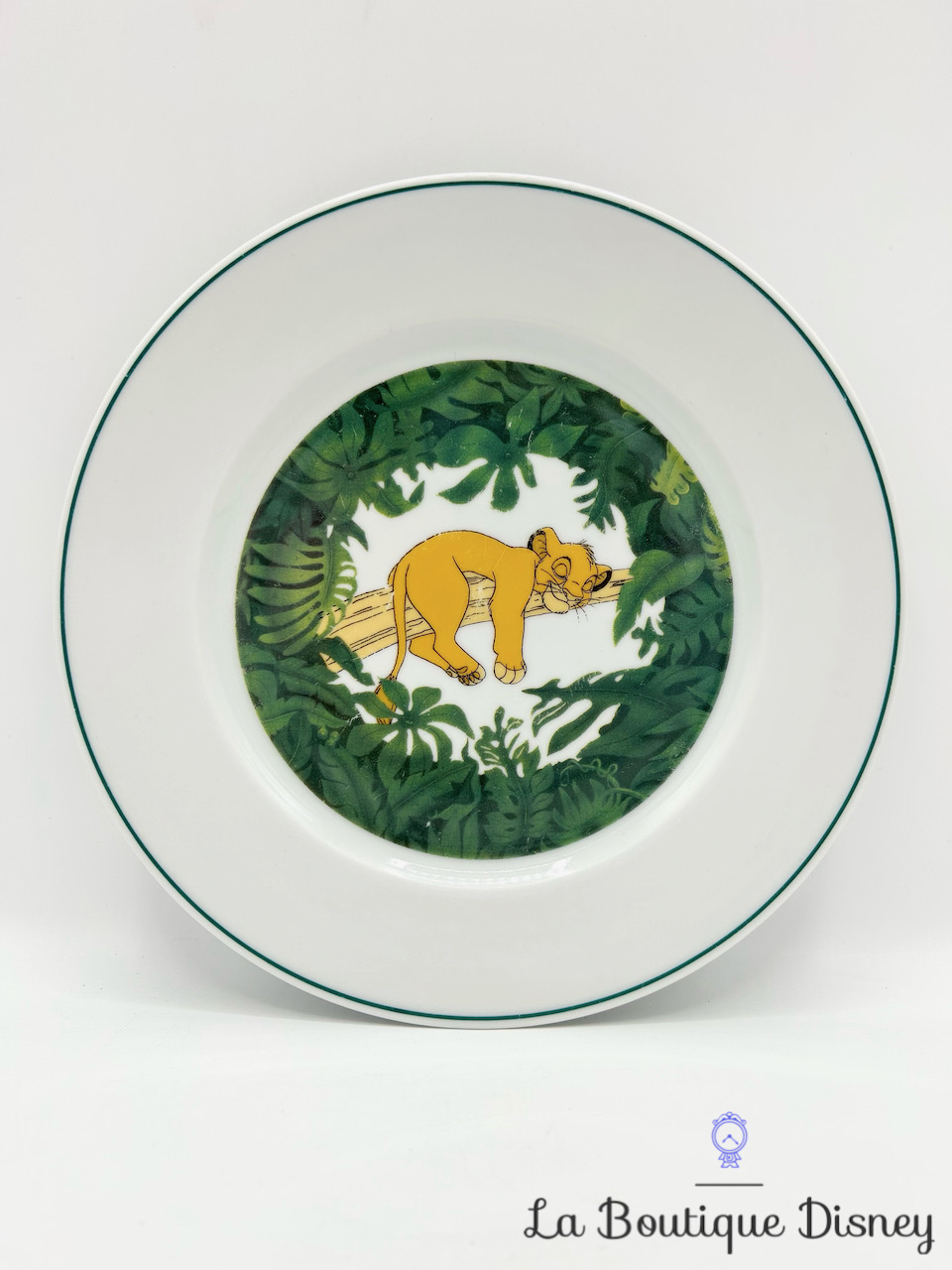 Assiette Simba Le roi lion Disney Tables et Couleurs porcelaine blanc vert