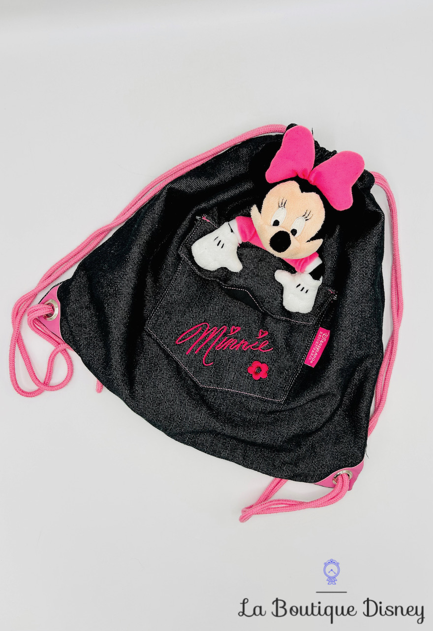 Sac à dos Minnie Mouse jean Disneyland Paris Disney peluche rose fils