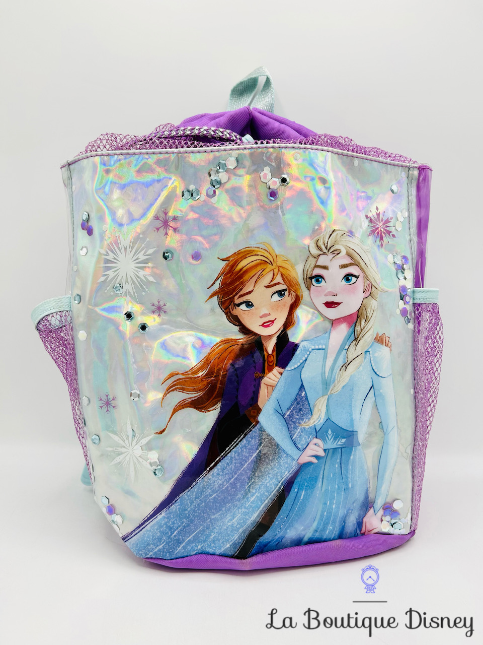 Sac à dos Anna Elsa La reine des neiges 2 Disney Store 2020 shopDisney violet argenté