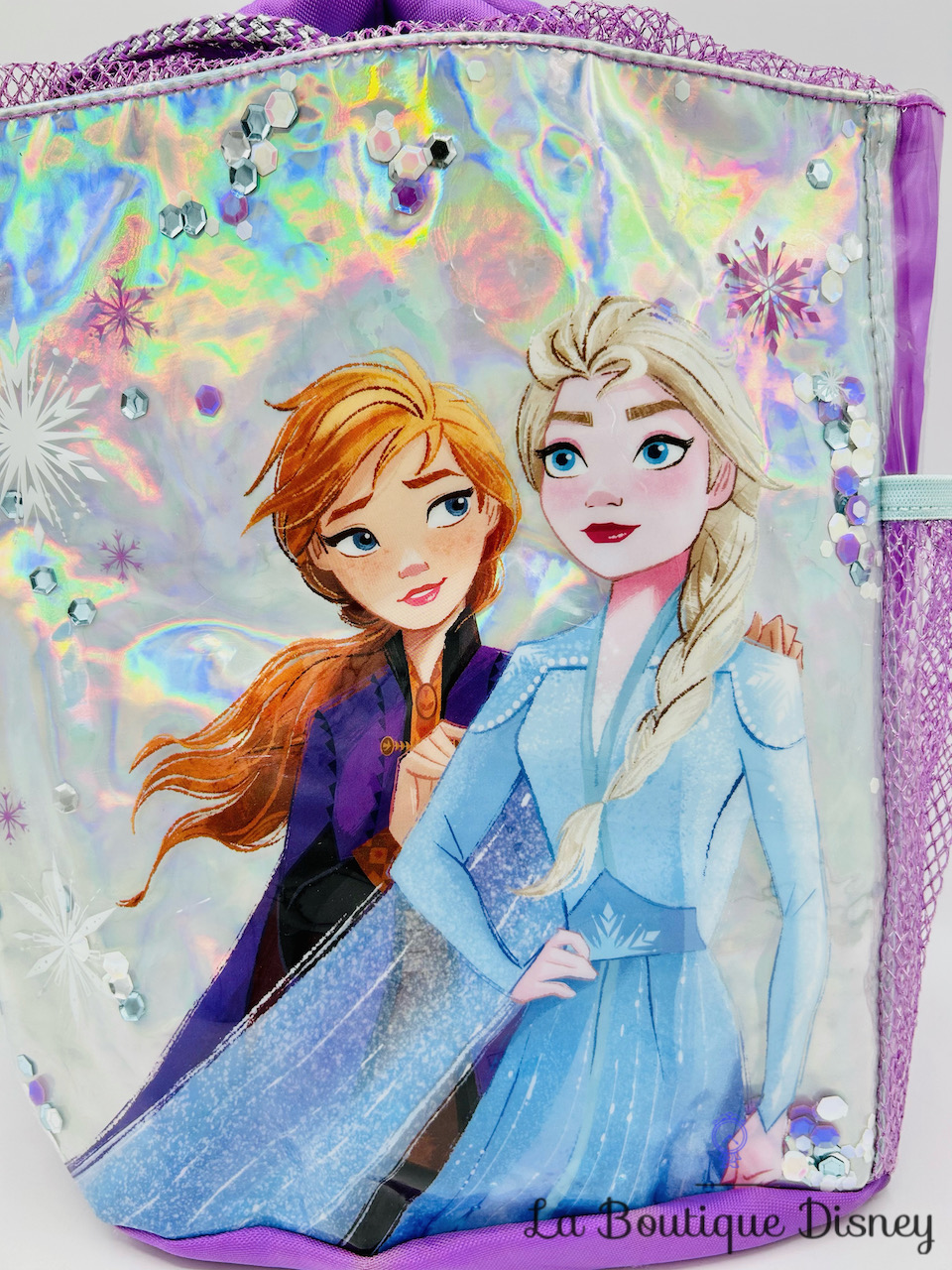 Sac à dos Anna Elsa La reine des neiges 2 Disney Store 2020 shopDisney  violet argenté