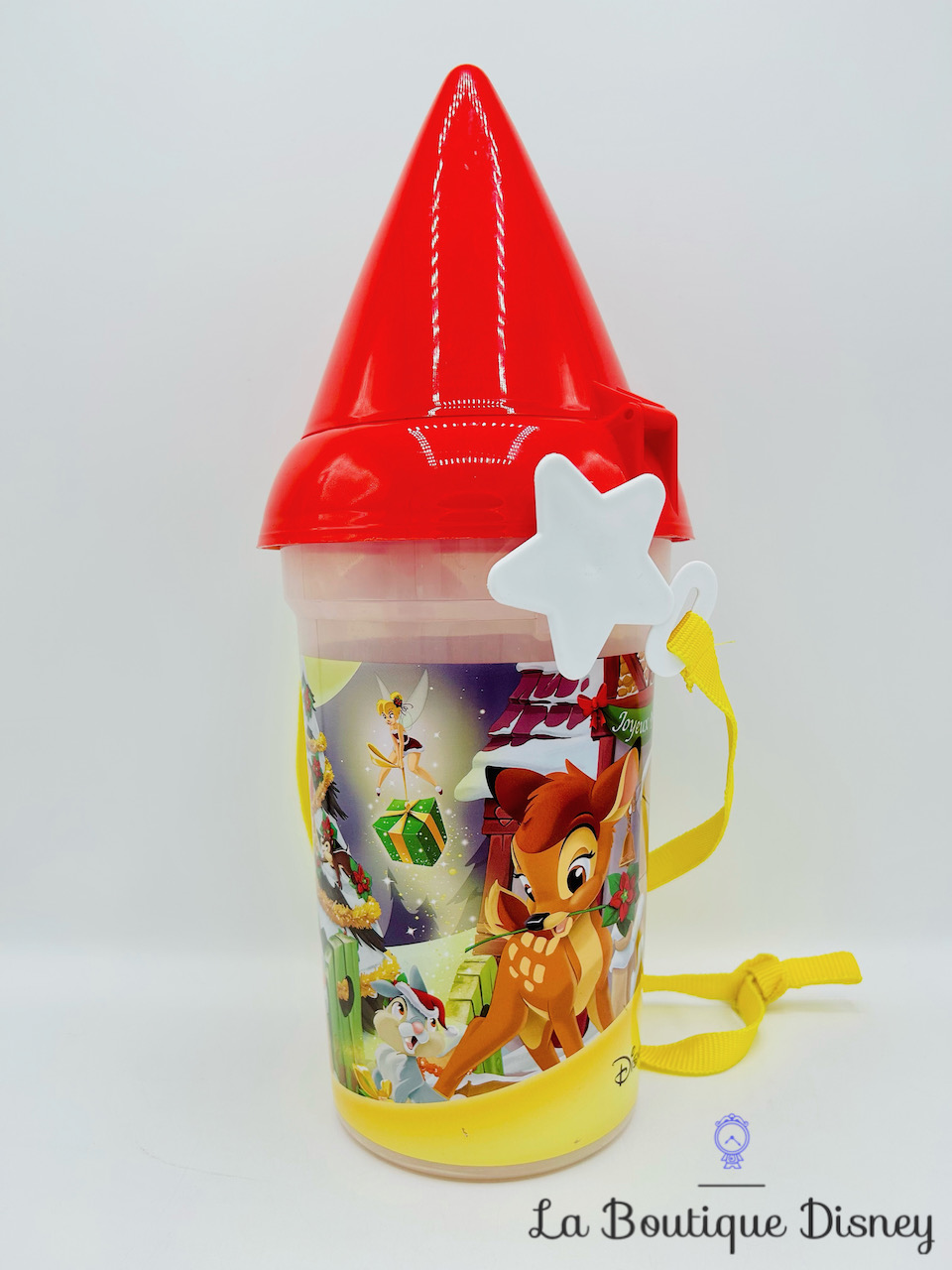 Seau Pop Corn Joyeux Noël Mickey Minnie Bambi Disneyland Paris Disney boite plastique rouge
