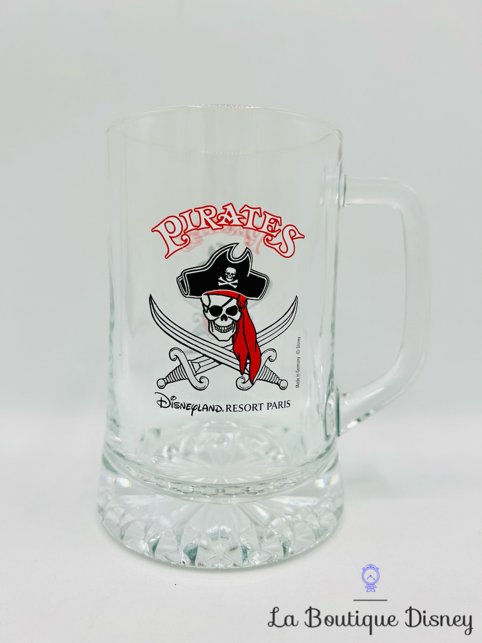 Tasse Chope Pirates des Caraïbes Disneyland Paris Disney mug verre transparent attraction