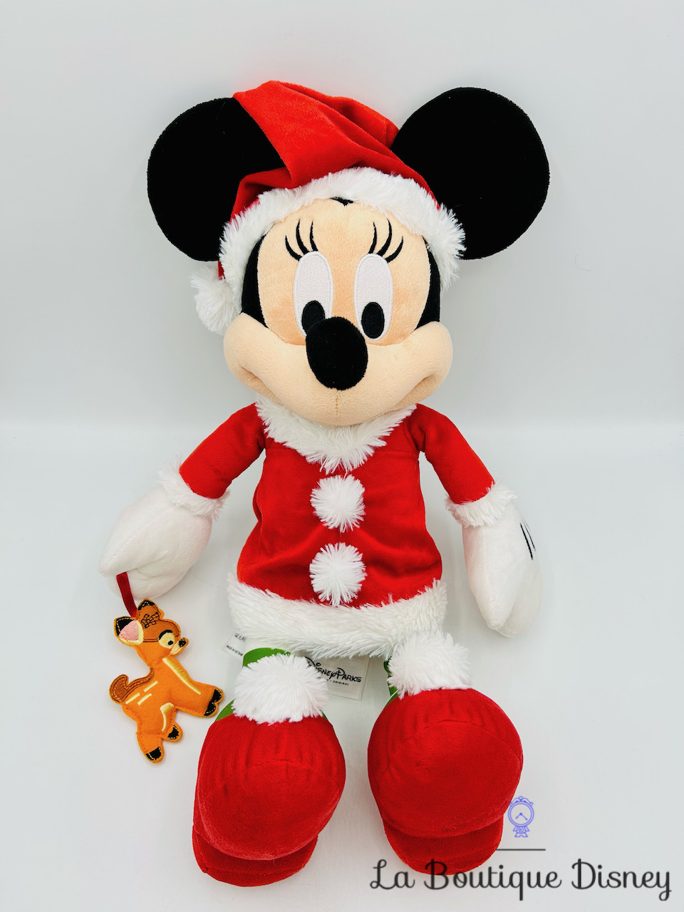 Peluche Minnie Mouse Noël 2016 Disney Parks Disneyland bonnet Doudou Bambi 43 cm