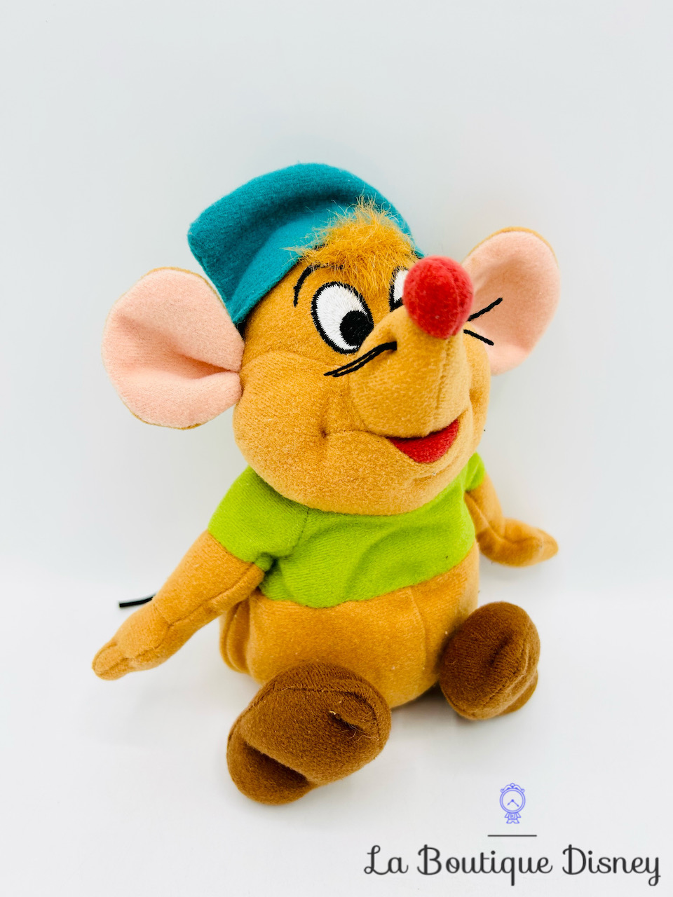 Peluche Gus Gus souris Cendrillon Disney Jemini bonnet vert 25 cm