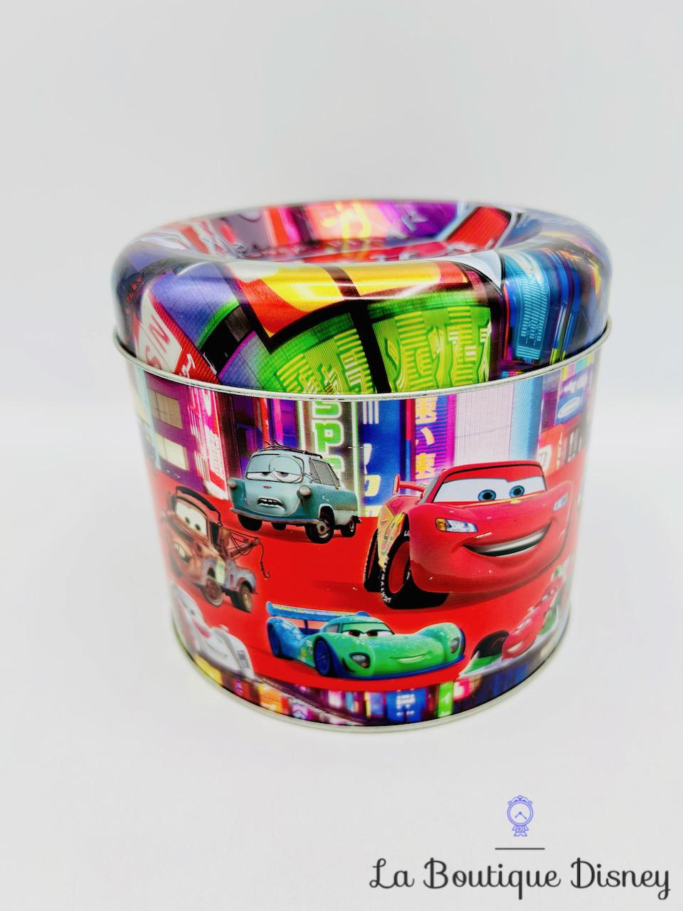 Boite métal Cars 2 Disney Pixar Hachette Jeunesse ronde voitures